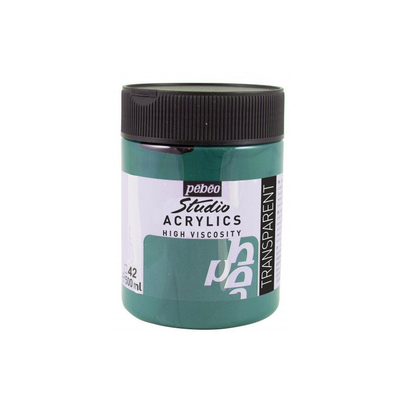 Pebeo Studio Acrylic 500 ml warna Phthalocyanine Green