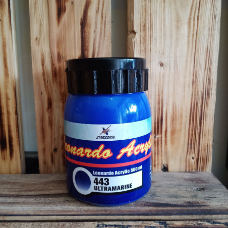 Leonardo Acrylic 500 ml warna Ultramarine